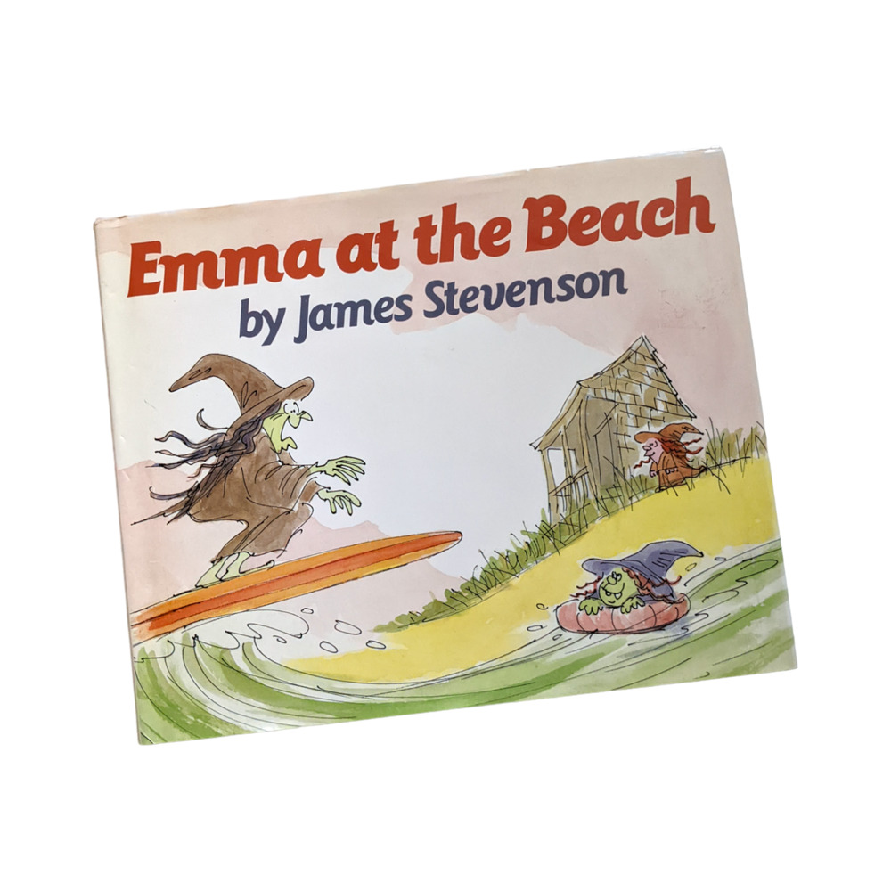 Emma at the Beach (1990)‎ by James Stevenson Vintage Children's Book, Hardcover